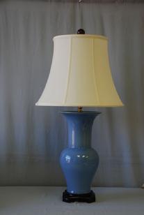 blue porcelain lamp